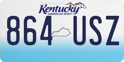 KY license plate 864USZ