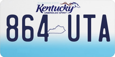 KY license plate 864UTA