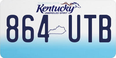 KY license plate 864UTB