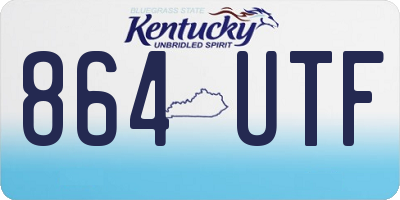 KY license plate 864UTF