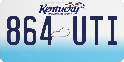 KY license plate 864UTI