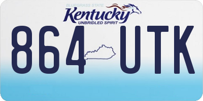 KY license plate 864UTK