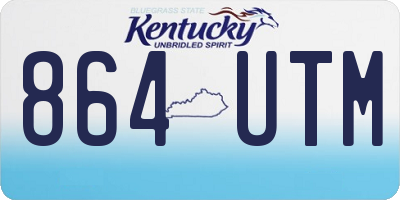 KY license plate 864UTM