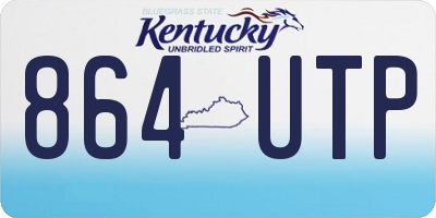 KY license plate 864UTP