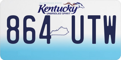 KY license plate 864UTW