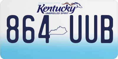 KY license plate 864UUB