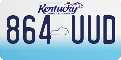 KY license plate 864UUD