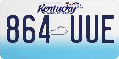 KY license plate 864UUE