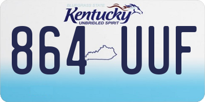 KY license plate 864UUF