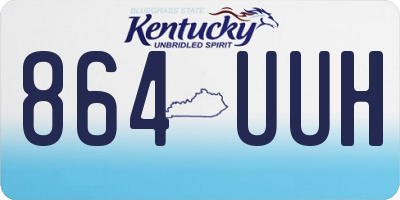 KY license plate 864UUH