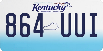 KY license plate 864UUI