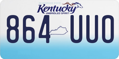 KY license plate 864UUO
