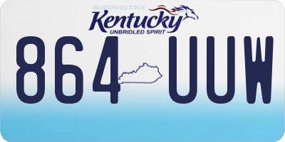 KY license plate 864UUW