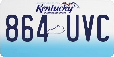 KY license plate 864UVC