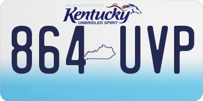 KY license plate 864UVP