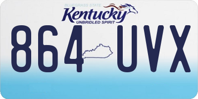 KY license plate 864UVX