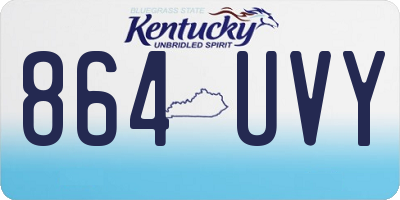 KY license plate 864UVY