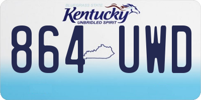 KY license plate 864UWD