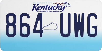 KY license plate 864UWG