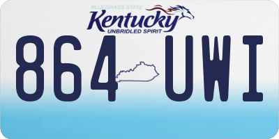 KY license plate 864UWI