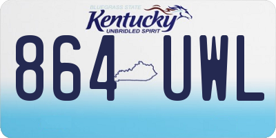 KY license plate 864UWL