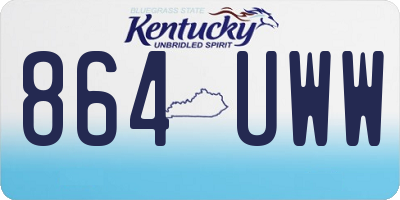 KY license plate 864UWW