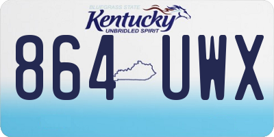 KY license plate 864UWX