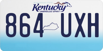 KY license plate 864UXH