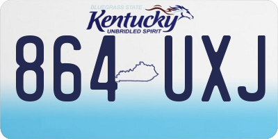 KY license plate 864UXJ