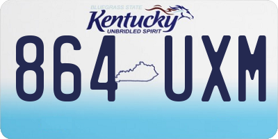 KY license plate 864UXM