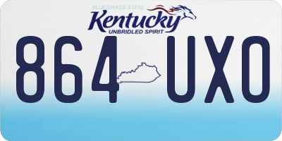 KY license plate 864UXO