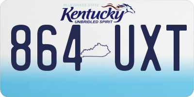 KY license plate 864UXT
