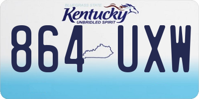 KY license plate 864UXW