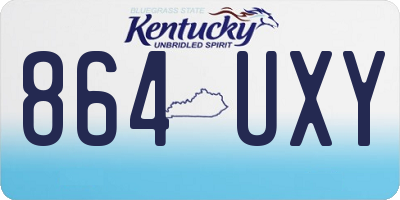 KY license plate 864UXY