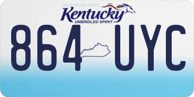 KY license plate 864UYC