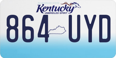 KY license plate 864UYD