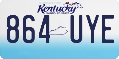 KY license plate 864UYE