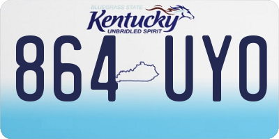 KY license plate 864UYO