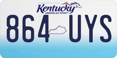 KY license plate 864UYS