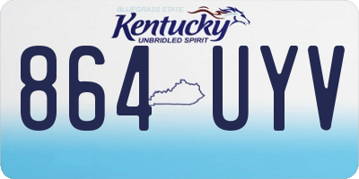 KY license plate 864UYV