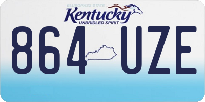 KY license plate 864UZE