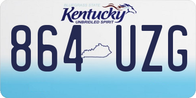 KY license plate 864UZG