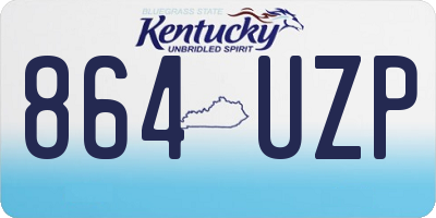 KY license plate 864UZP
