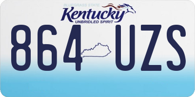 KY license plate 864UZS