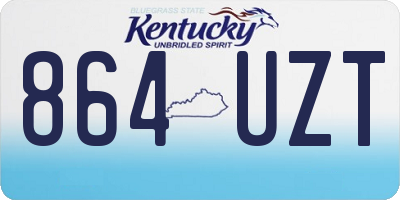 KY license plate 864UZT