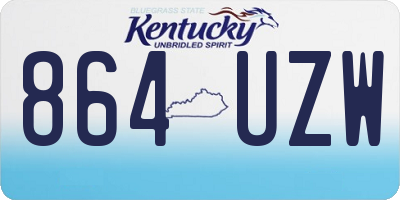 KY license plate 864UZW