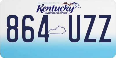 KY license plate 864UZZ