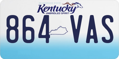 KY license plate 864VAS