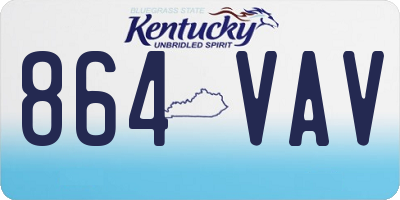 KY license plate 864VAV