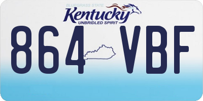 KY license plate 864VBF